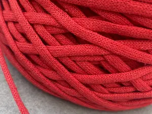 Бавовняний шнур, Червоний, 4мм, 100 метрів.