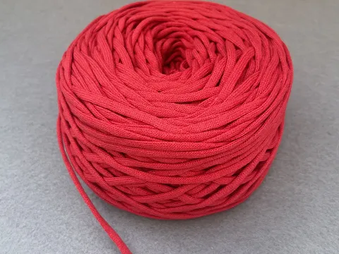 Бавовняний шнур, Червоний, 4мм, 100 метрів.