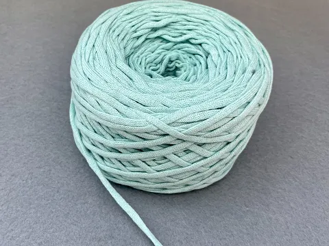 Хлопковый шнур, Мятный, 4мм, 100 метров.