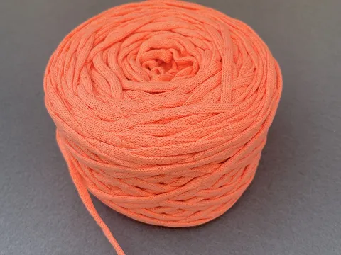 Бавовняний шнур, Світло оранжевий, 4мм, 100 метрів.