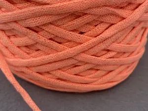 Бавовняний шнур, Світло оранжевий, 4мм, 100 метрів.