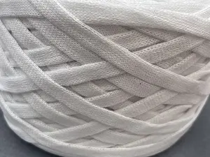 Бавовняний шнур, Білий, 7мм, 100 метрів.