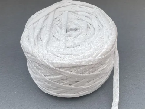 Бавовняний шнур, Білий, 7мм, 100 метрів.