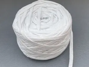 Бавовняний шнур, Білий, 7мм, 100 метрів.