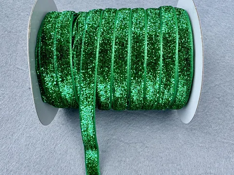 Стрічка велюрова люрекс - 1см