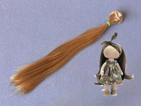 Волосся (Треси) для ляльок - Прямі -довжина - 30 см  (№6)