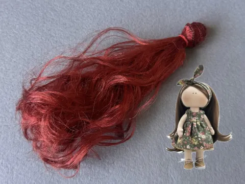 Волосся (Треси) для ляльок - Кучеряві -довжина - 20 см  (№4)