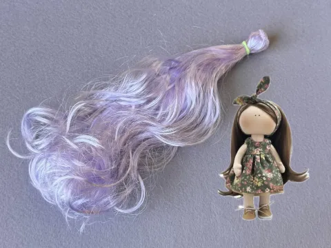 Волосся (Треси) для ляльок - Кучеряві -довжина - 30 см  (№8)