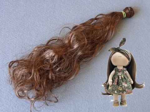 Волосся (Треси) для ляльок - Кучеряві -довжина - 30 см  (№7)