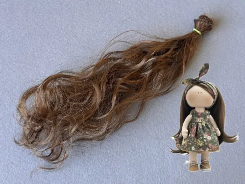 Волосся (Треси) для ляльок - Кучеряві -довжина - 30 см  (№6)