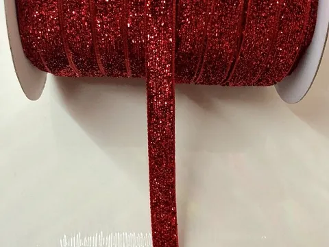 Лента велюровая люрекс