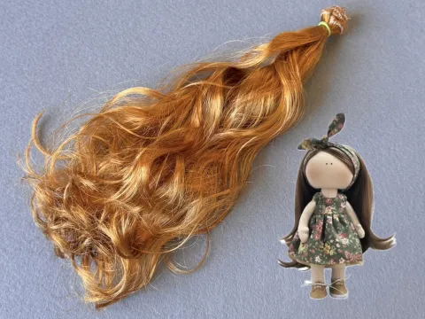 Волосся (Треси) для ляльок - Кучеряві -довжина - 30 см  (№5)