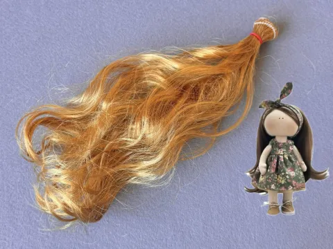 Волосся (Треси) для ляльок - Кучеряві -довжина - 30 см  (№4)