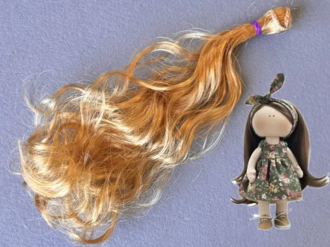 Волосся (Треси) для ляльок - Кучеряві -довжина - 30 см  (№3)