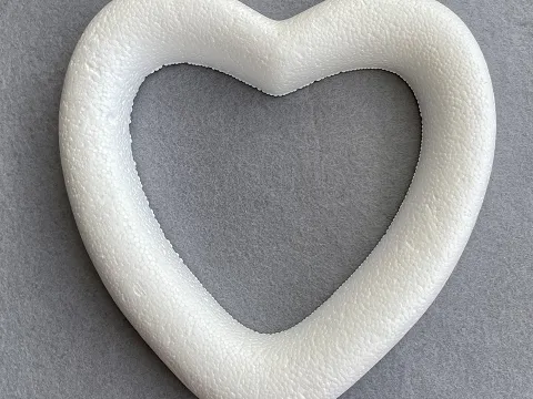 Заготовка из пенопласта-сердце 19см