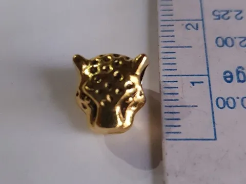 Бусина голова леопарда