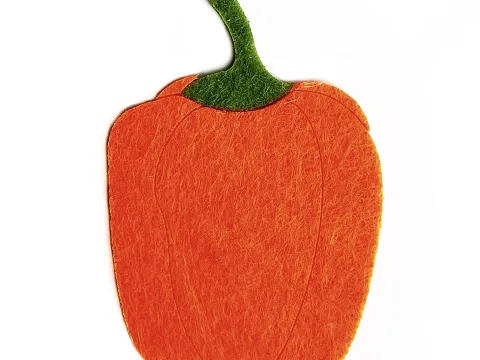 Аплікація з фетру  <Перець>