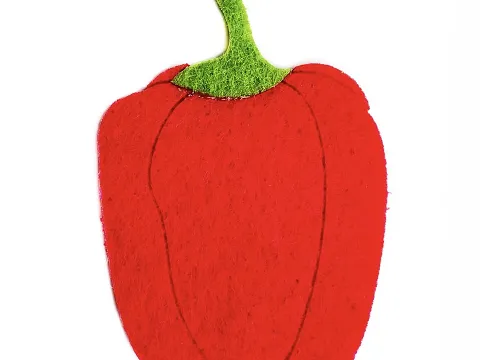 Аплікація з фетру <Перець>