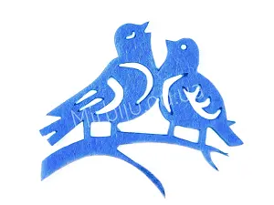 Аплікація з фетру <Пара птахів>