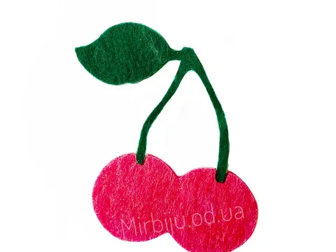 Аплікація з фетру <Пара вишень>