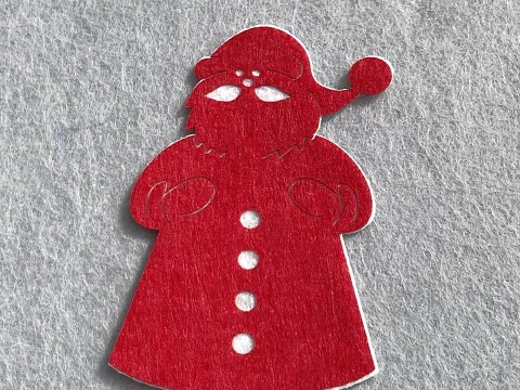 Аплікація з фетру <Дід Мороз>