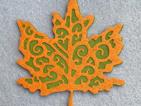 Аплікація з фетру <Лист>