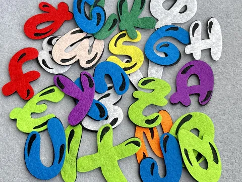 Аплікація з фетру <Алфавіт>