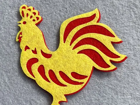 Аплікація з фетру <Півень>