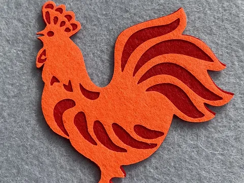 Аплікація з фетру <Півень>