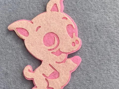 Аплікація з фетру <Порося>