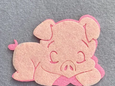 Аплікація з фетру <Порося>