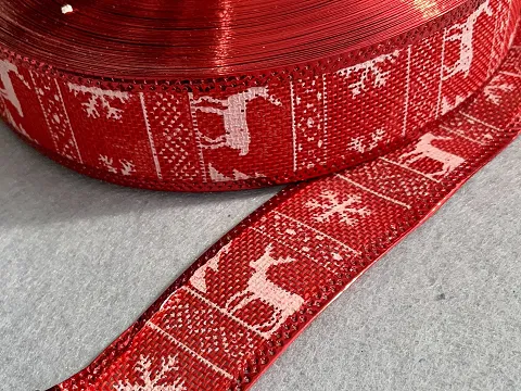 Новогодняя лента-3,8см