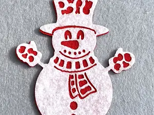 Аплікація з фетру <Сніговик>