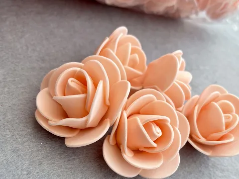 Розы из фоамирана: 3,5-4см