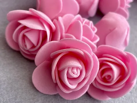 Розы из фоамирана: 3,5-4см