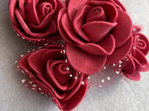 Розы из фоамирана: 3,5-4см