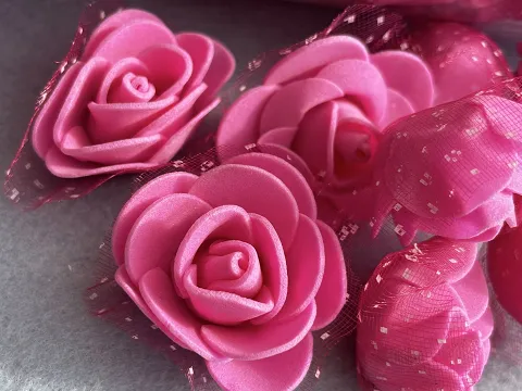 Розы из фоамирана: 3,5-4см