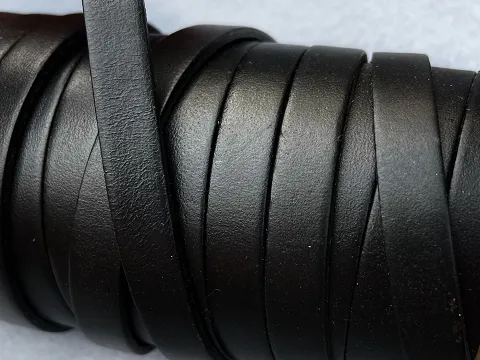 Шкіряний плоский шнур - 10*2мм