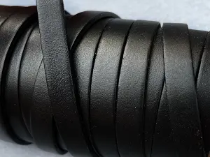 Шкіряний плоский шнур - 10*2мм