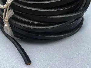 Шкіряний плоский шнур 10*6мм