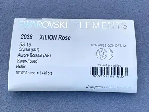 Клейові стрази Swarovski (HotFix) ss 16 /100шт