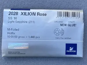 Клейові стрази Swarovski (HotFix) ss 16 /100шт