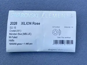 Клейові стрази Swarovski (HotFix) ss 16 /100шт