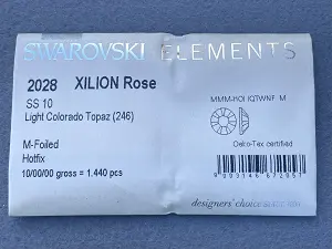 Клейові стрази Swarovski (HotFix) ss 10 /100шт