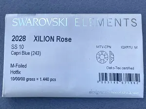Клейові стрази Swarovski (HotFix) ss 10 /100шт