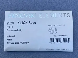 Клейові стрази Swarovski (HotFix) ss 10 /100шт