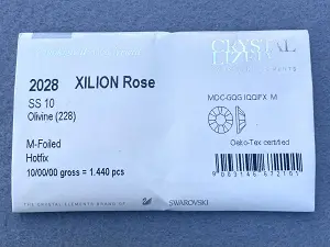 Клейові стрази Swarovski (HotFix) ss 10 /100шт