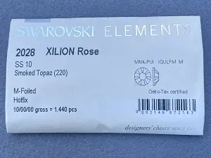 Клейові стрази Swarovski (HotFix) ss 10 /100шт