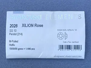 Клейові стрази Swarovski (HotFix) ss 10 /100шт