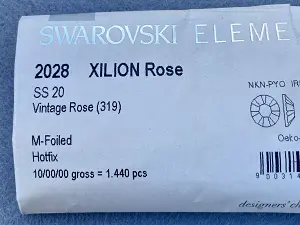 Клейові стрази Swarovski (HotFix) ss 20/100шт